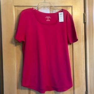 Chico’s 100%Cotton Knit Short Sleeve Shirt Size 4